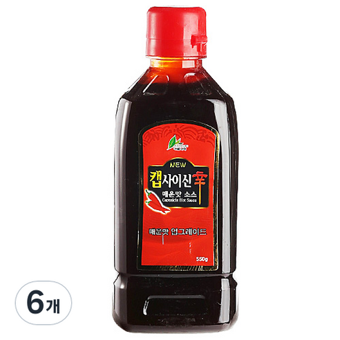 [이슬나라] 캡사이신 소스, 550g, 6개