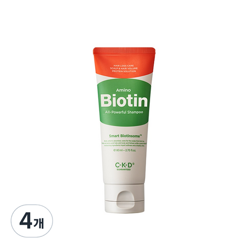 아미노 비오틴 올파워풀 샴푸, 80ml, 4개