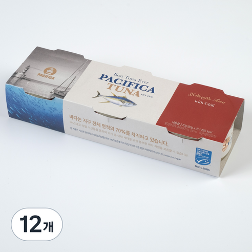 퍼시피카 튜나 위드 칠리, 90g, 12개