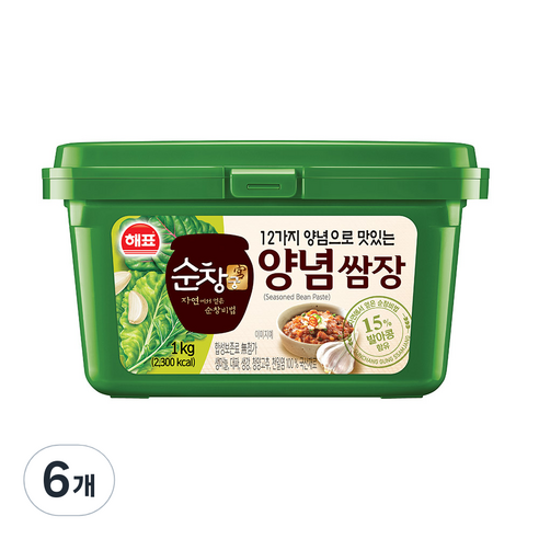 해표 순창궁 발아콩 12가지 양념쌈장, 1kg, 6개