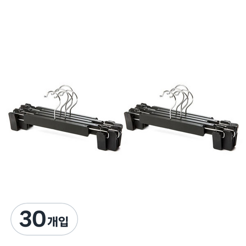 리에노 AG바지걸이, 블랙, 30개