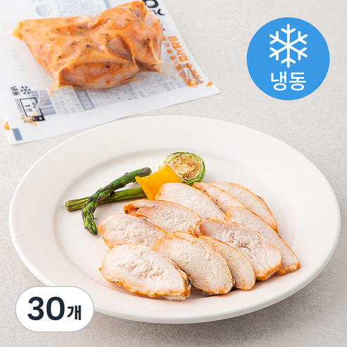 허닭 프레시업 슬라이스 닭가슴살 케이준 (냉동), 100g, 30개