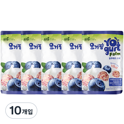 프로엠 요거팜 쌀로 만든 스낵 30g, 블루베리맛, 10개입