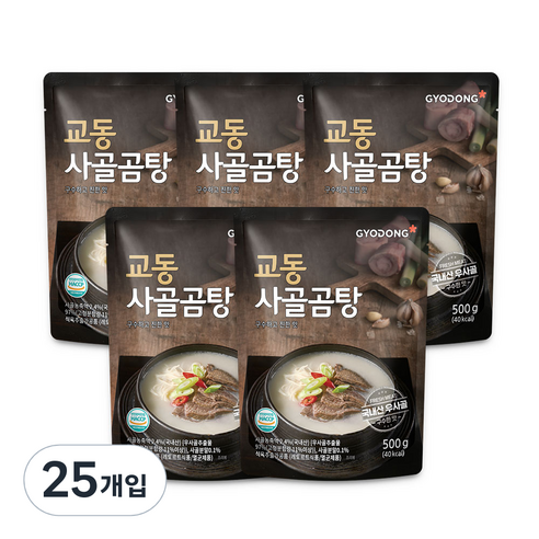교동식품 사골곰탕, 500g, 25개