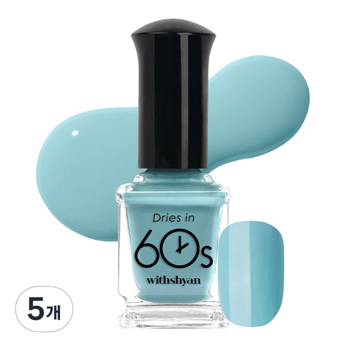 위드샨 60초 매니큐어 9ml, M134 레인드롭, 5개