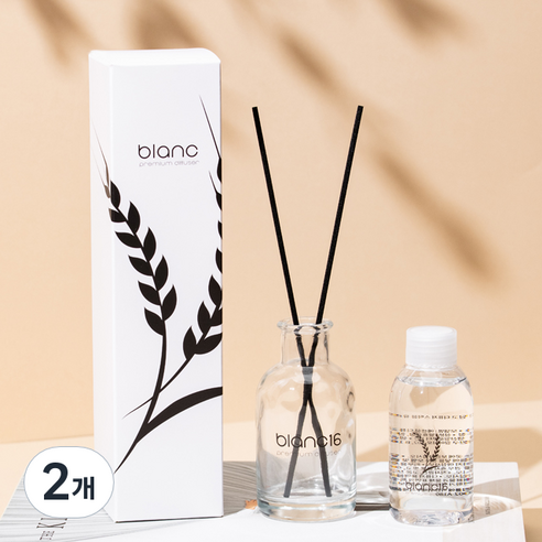 블랑16 내츄럴 베이스 고급 디퓨저 120ml + 섬유스틱 7p, 자몽, 2개