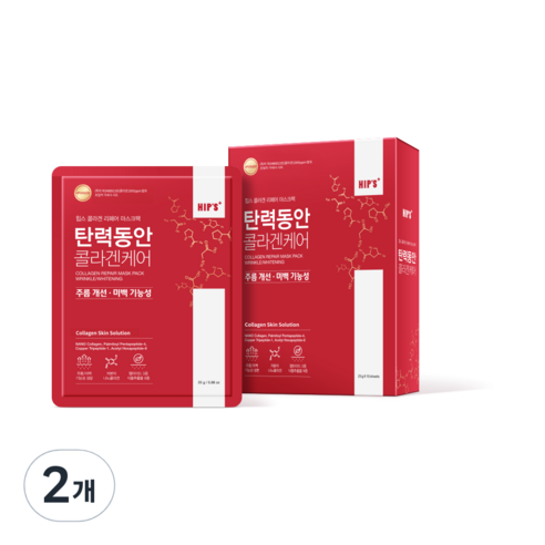 힙스 탄력동안 콜라겐 리페어 마스크팩, 10개입, 2개