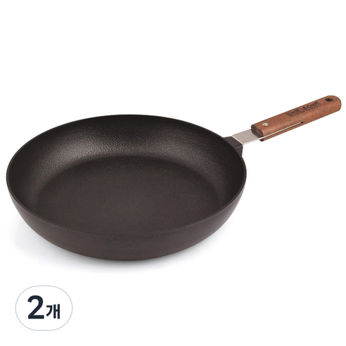 쿡앤쿡 스위드 원목핸들 IH 인덕션 프라이팬, 28 cm, 2개