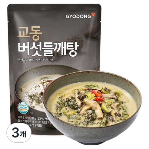 교동식품 버섯들깨탕, 500g, 3개