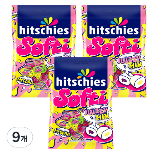 히치스 소프티 쥬지 믹스 캔디, 90g, 9개