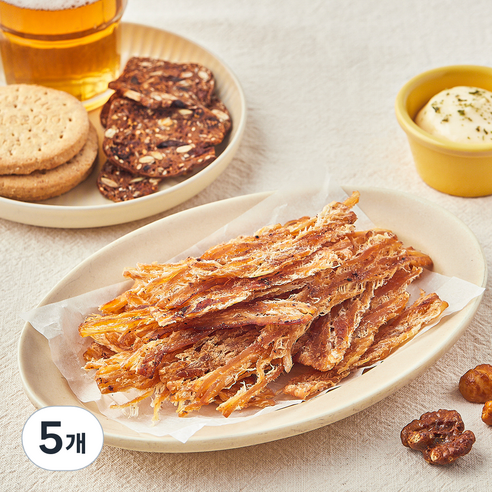 주안상점 꽃을 든 맥반석 오징어, 5개, 30g