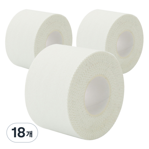크리다 KRIDA C-tape 스포츠 테이프 화이트 2.5cm x 9.1m, 18개, 1개입