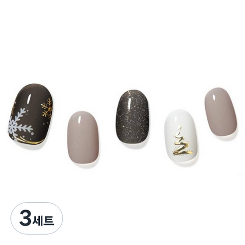 데싱디바 글레이즈 네일스티커 세트, 홀리데이 무드, 3세트