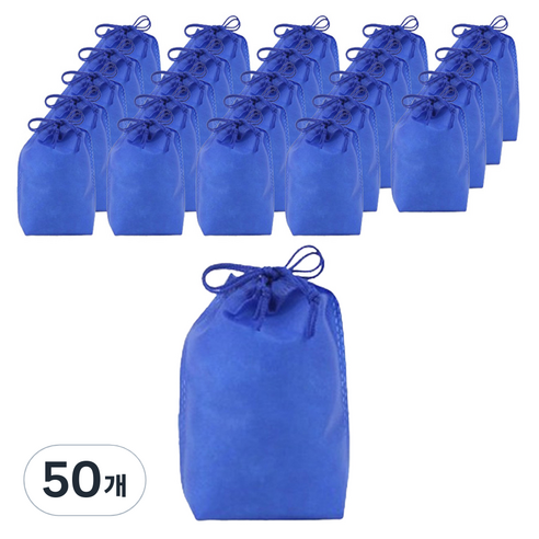 아이엔피 부직포 더스트백 12 x 15 cm, 딥블루, 50개