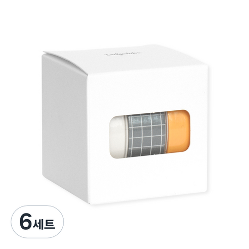 왈가닥스 아르떼 마스킹 테이프 플랜 15mm x 10m 3종 세트, City moon, 6세트