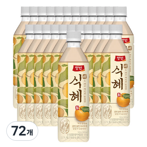 양반 배 식혜, 500ml, 72개