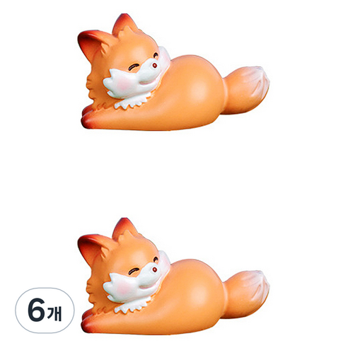 라벤티아 동물 장식품 여우 타입4, 6개