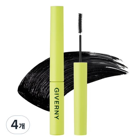 지베르니 밀착 센서티브 롱래쉬 마스카라 3g, 01 블랙, 4개