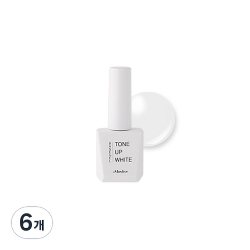 모스티브 칼라 젤폴리시 톤업 베이스 젤 12ml, 화이트, 6개