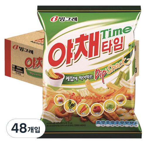 빙그레 빙그레)야채타임 70g, 48개입