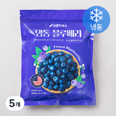 냉동 블루베리, 500g, 5개