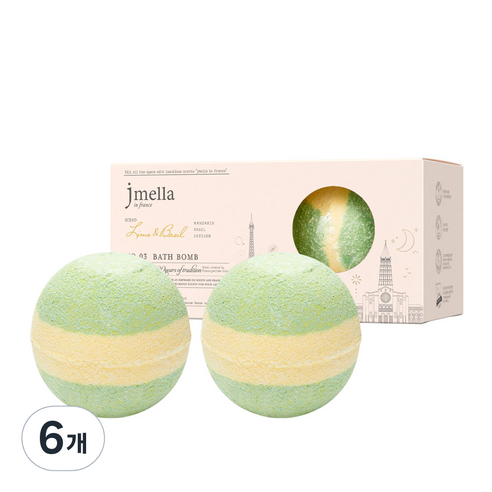 제이멜라 인 프랑스 라임 앤 바질 배쓰 밤 2p, 400g, 6개
