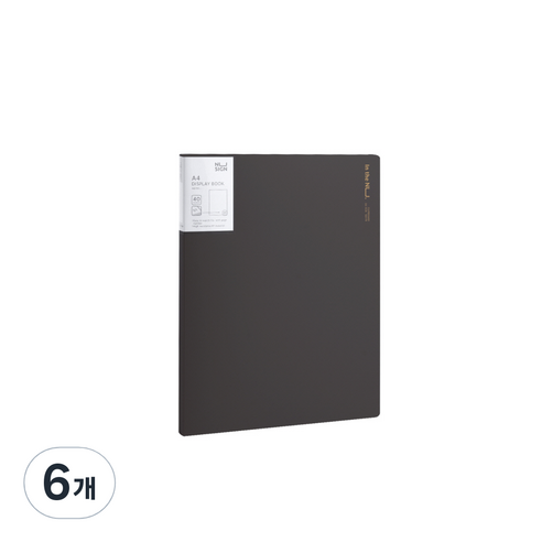 누사인 파스텔 모던 클리어 파일 40매, 6개, 다크그레이