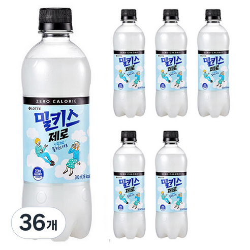밀키스 제로, 500ml, 36개
