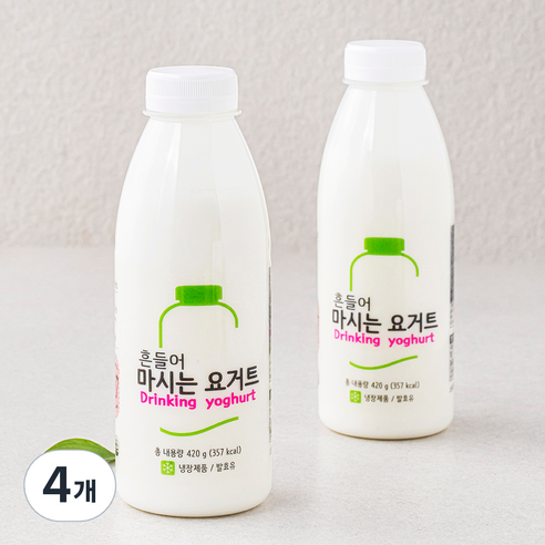 팜프레쉬 흔들어 마시는 요거트, 420g, 4개
