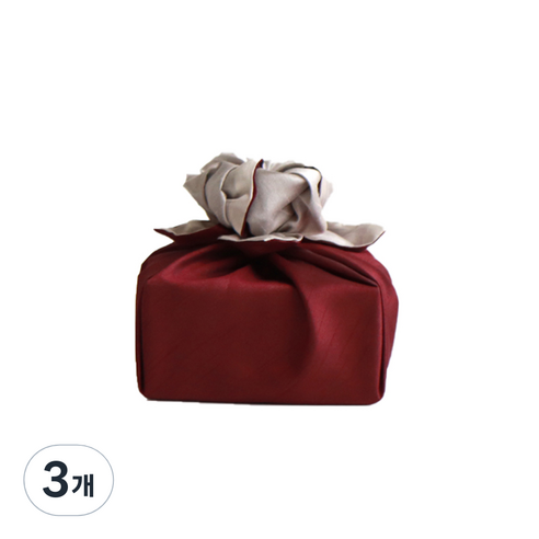 라일라라일라 단색보자기 M, 와인, 3개