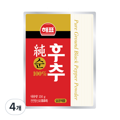 해표 순후추, 150g, 4개