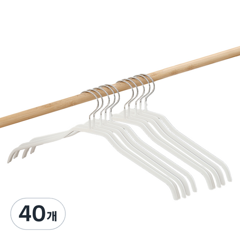 살림의기술 스타일 옷걸이, 화이트, 40개
