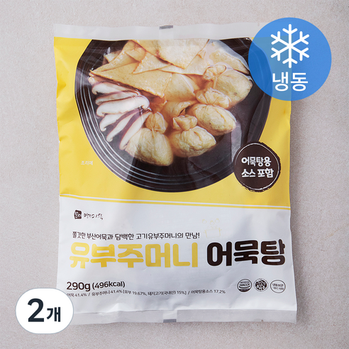 영자어묵 유부주머니 어묵탕 (냉동), 290g, 2개