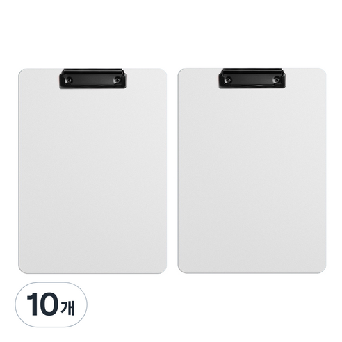 동아피엠에스 세로형 두꺼운 벽걸이 클립보드 31.5 x 22.5 cm A4, 화이트, 10개