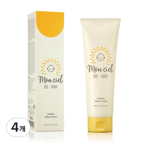몽씨엘 신생아 순한 옐로우 크림, 200ml, 4개