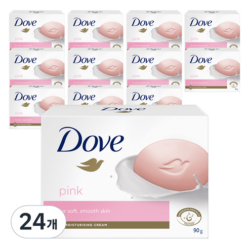 도브 핑크 뷰티바 비누, 90g, 24개