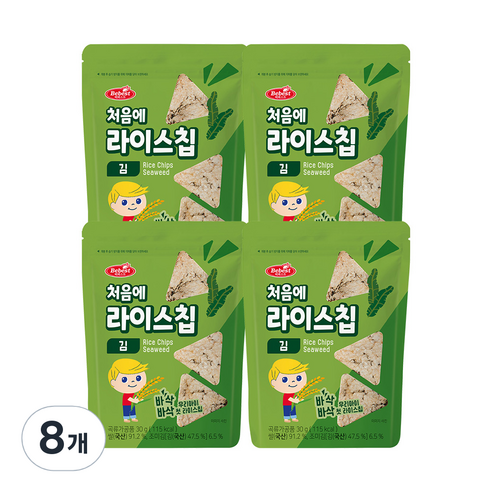 베베스트 처음에 바삭바삭 라이스칩 30g, 김, 8개
