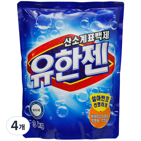 산소계표백제 유한젠, 3kg, 4개
