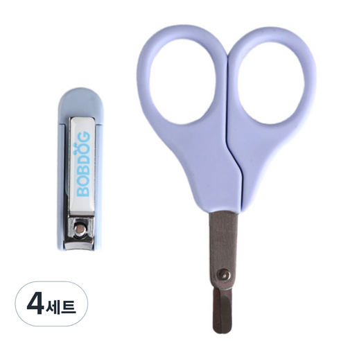 리틀밥독 유아용 위생용품세트 손톱깎이+손톱가위, 4세트