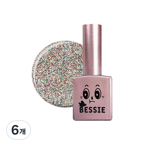 베씨 나빌레라 글리터 젤네일 12g, GL23 블루밍, 11ml, 6개