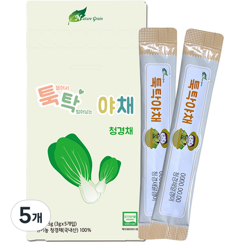 네이쳐그레인 툭탁 야채 알갱이 5p, 15g, 5개, 청경채