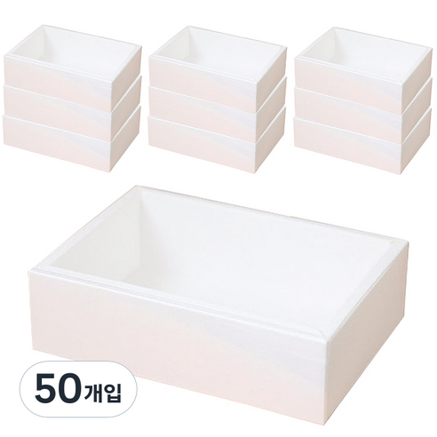 슬리브 박스 직사각, 화이트, 50개