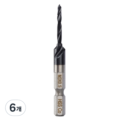 이엑스파워 드릴탭 M3 SUS EDT-03H, 6개