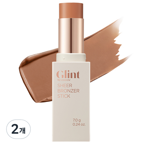 Glint 쉬어 브론저 스틱 7g, 카라멜, 2개
