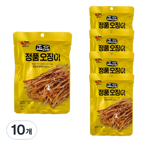 정화식품 정품오징어, 25g, 10개
