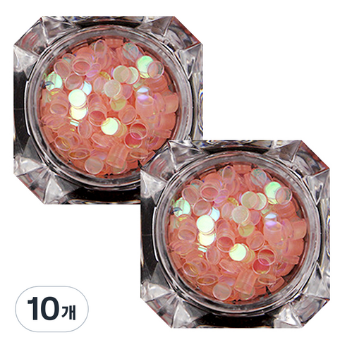 이코디 스팽글 원형 글리터 3mm, 핑크, 10개