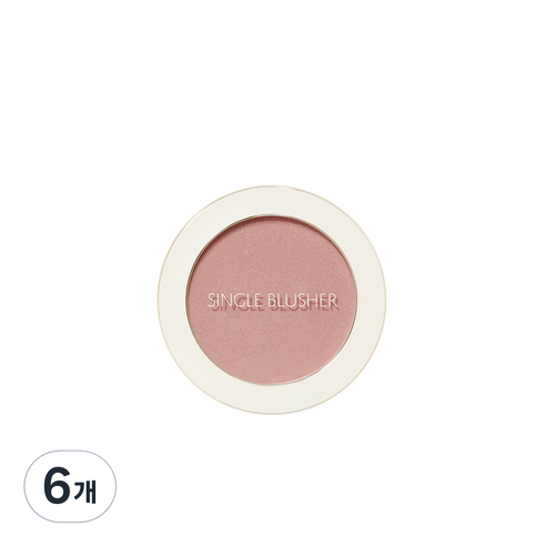 샘물 싱글 블러셔 5g, CR01 네이키드 피치, 6개