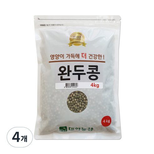 대한농산 완두콩, 4kg, 4개
