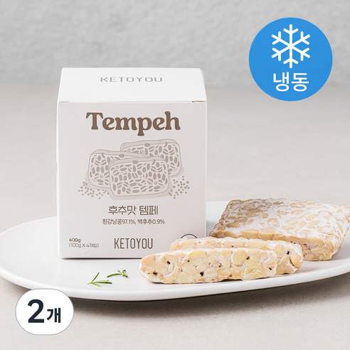 키토유 후추맛 템페 4개입 (냉동), 400g, 2개