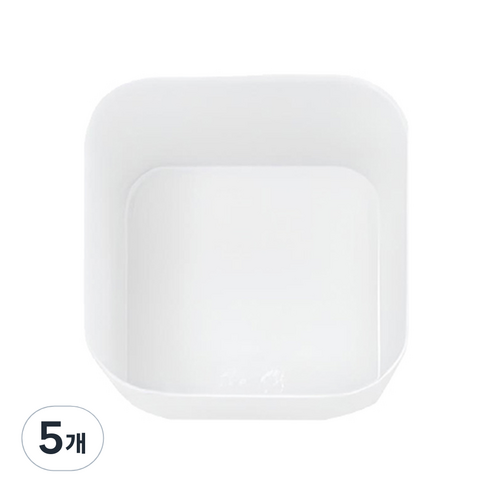 구디푸디 공간맞춤 칸막이 서랍정리함, 반투명 화이트, 5개